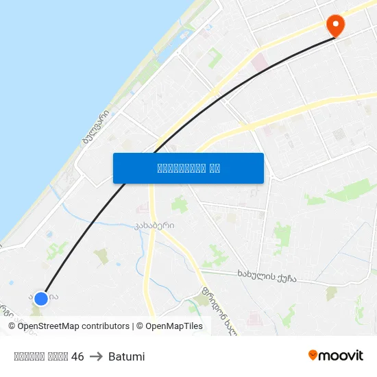 ადლიის ქუჩა 46 to Batumi map
