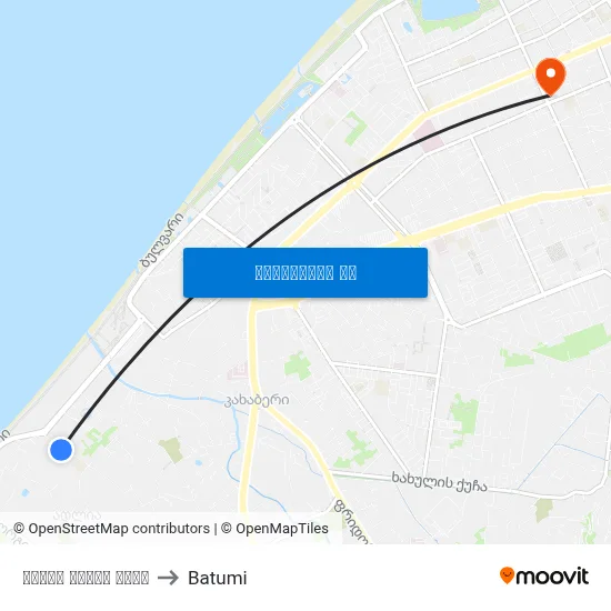 ზღვის პირის ქუჩა to Batumi map