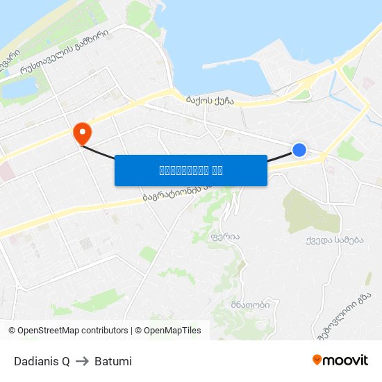 Dadianis Q to Batumi map