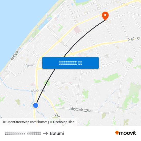 აეროპორტის გამზირი to Batumi map
