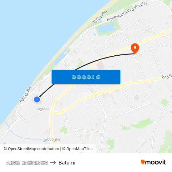 ობოლთა თავშესაფარი to Batumi map