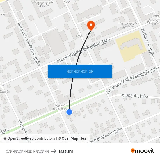 ხოზრევანიძის კლინიკა to Batumi map