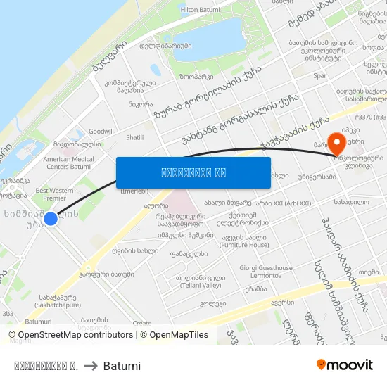 ფიროსმანის ქ. to Batumi map