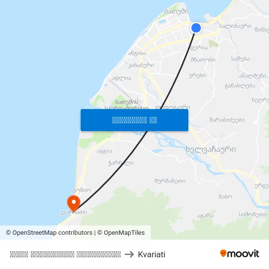 ძველი ავტოსადგურის მოპირდაპირედ to Kvariati map