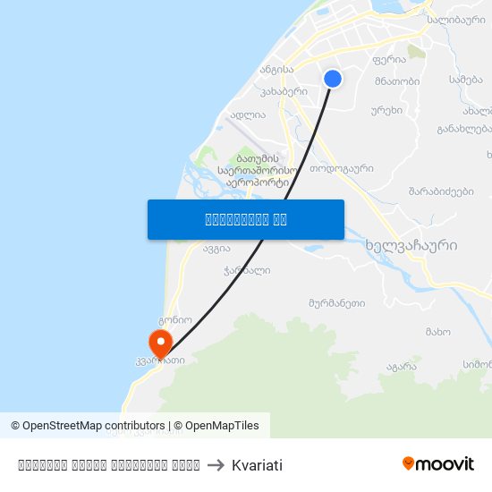 გენერალ ასლან აბაშიძის ქუჩა to Kvariati map