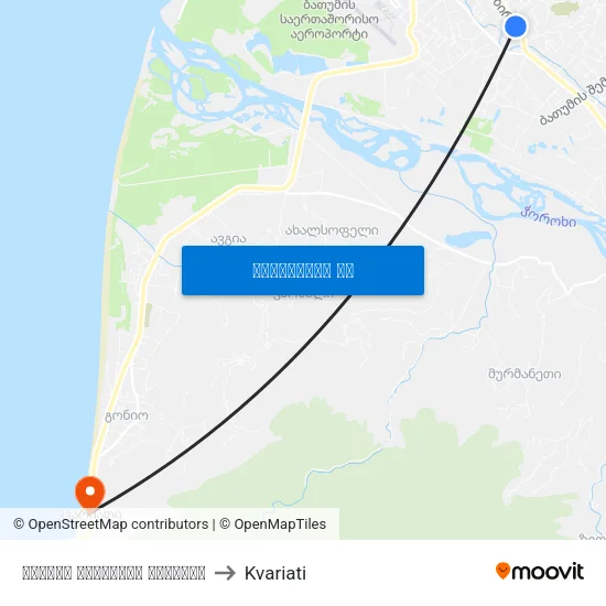 ფრიდონ ხალვაშის გამზირი to Kvariati map