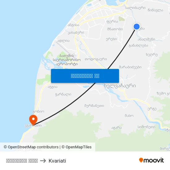ნიჟარაძის ქუჩა to Kvariati map