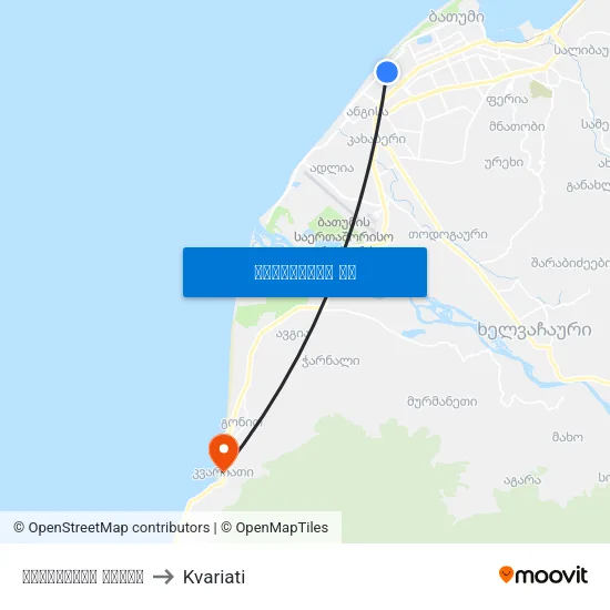 იუსტიციის სახლი to Kvariati map