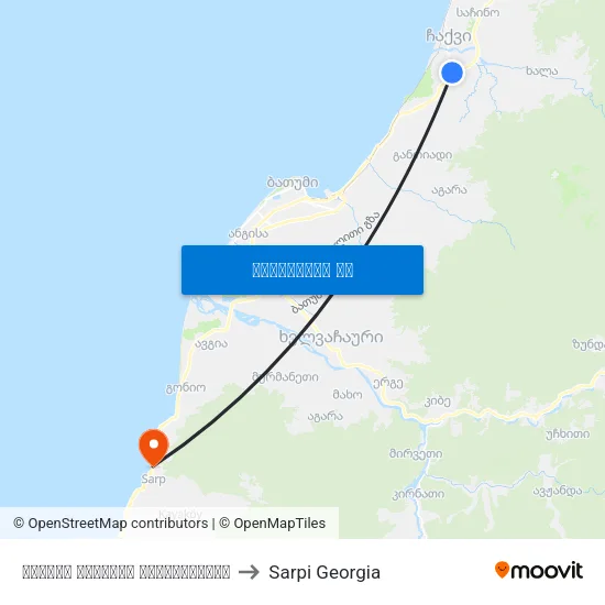 მწვანე კონცხის გადასახვევი to Sarpi Georgia map