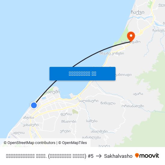 ხიმშიაშვილის გამზ. (იუსტიციის სახლი) #5 to Sakhalvasho map