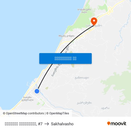 თამარის დასახლება, #7 to Sakhalvasho map