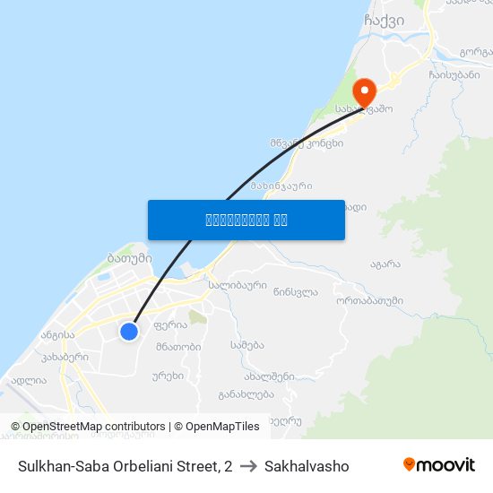 Sulkhan-Saba Orbeliani Street, 2 to Sakhalvasho map
