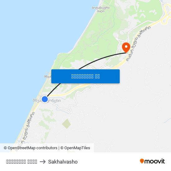 თბილისის ქუჩა to Sakhalvasho map