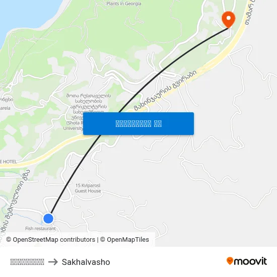 საკალმახე to Sakhalvasho map