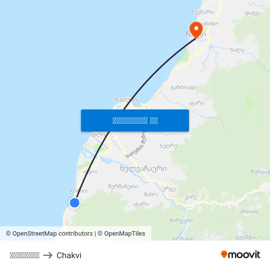 კვარიათი to Chakvi map