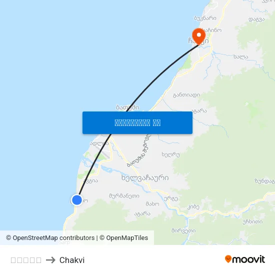 გონიო to Chakvi map