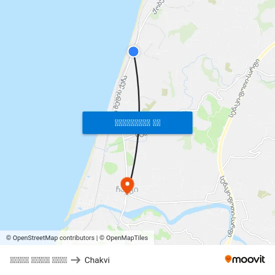თამარ მეფის ქუჩა to Chakvi map