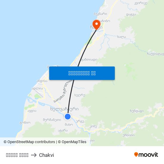 მახოს ხიდი to Chakvi map