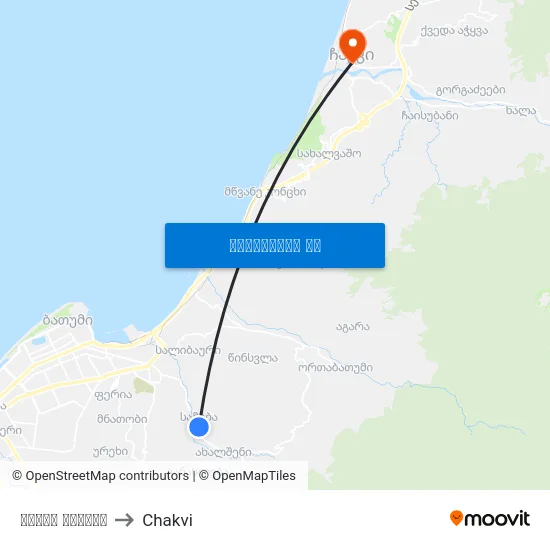 ქვედა სამება to Chakvi map