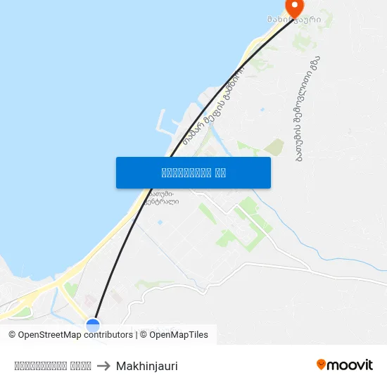 ნონეშვილის ქუჩა to Makhinjauri map