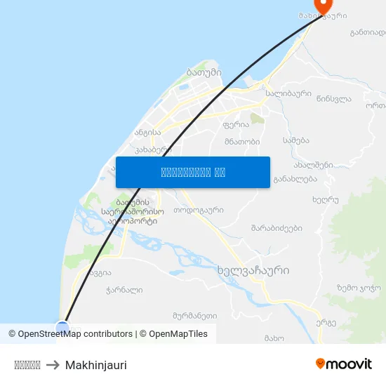 გონიო to Makhinjauri map