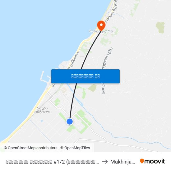 აფხაზების დასახლება #1/2 (მოპირდაპირედ) to Makhinjauri map