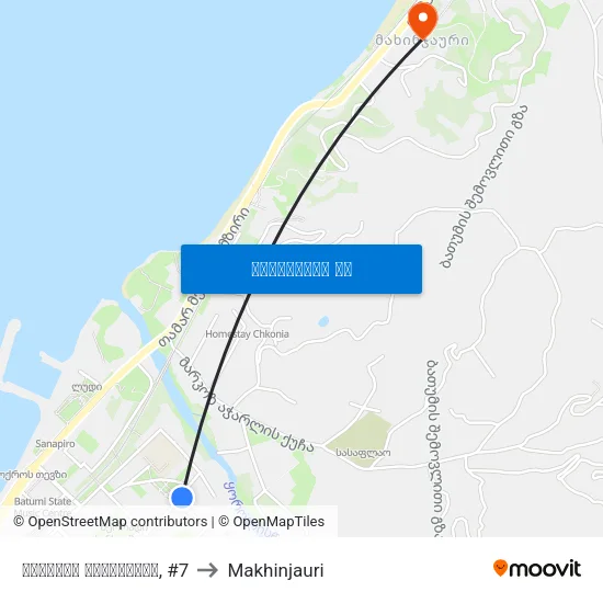 თამარის დასახლება, #7 to Makhinjauri map