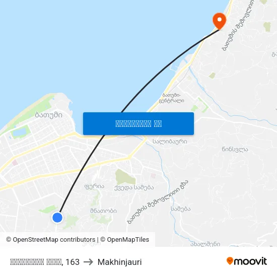 მთისძირის ქუჩა, 163 to Makhinjauri map