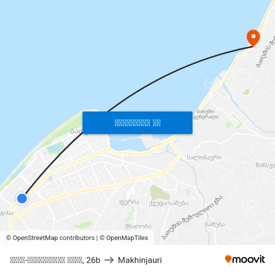 ტბელ-აბუსერიძის ქუჩა, 26b to Makhinjauri map