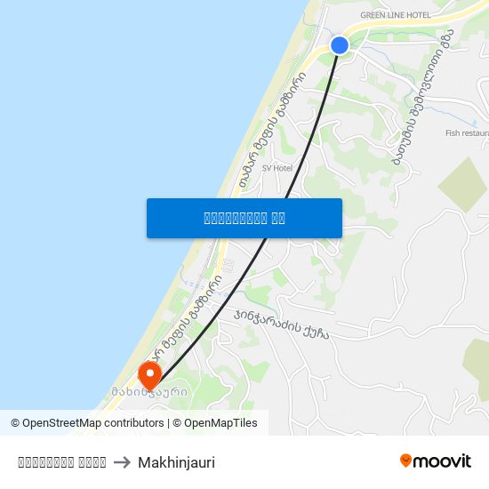 თბილისის ქუჩა to Makhinjauri map