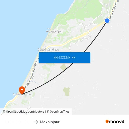 სახალვაშო to Makhinjauri map