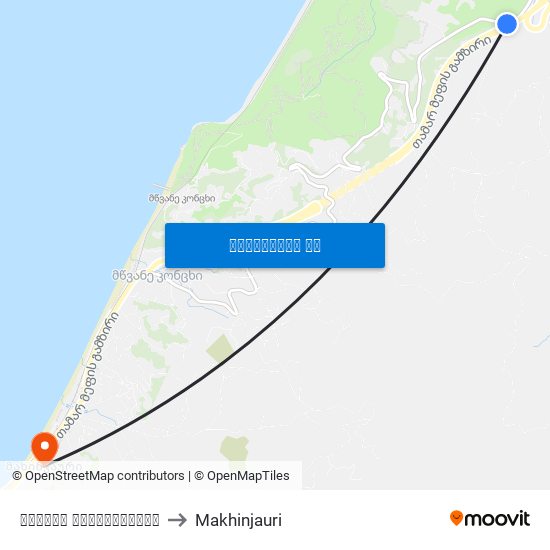 ჩაქვის გადასახვევი to Makhinjauri map