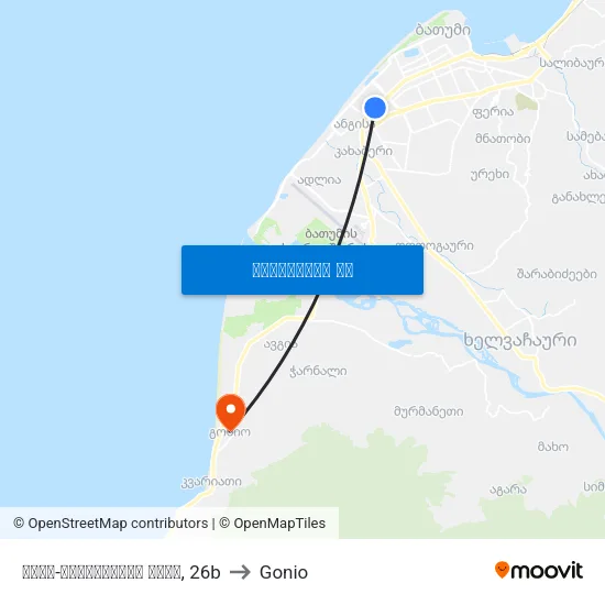 ტბელ-აბუსერიძის ქუჩა, 26b to Gonio map