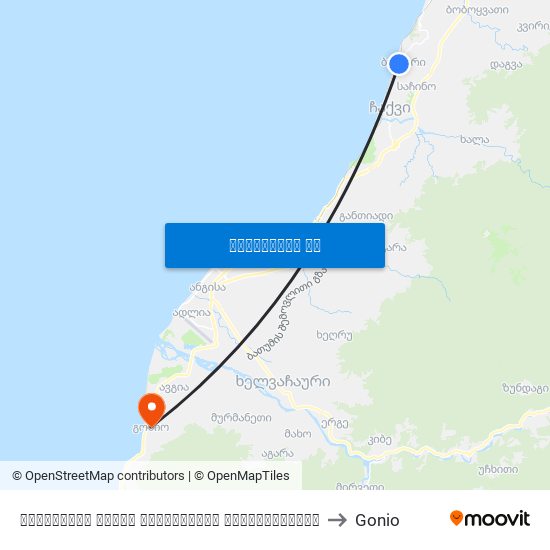 ქობულეთის ქუჩის შესახვევის მოპირდაპირედ to Gonio map