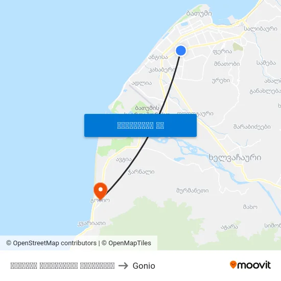 ბათუმის რეფერალური ჰოსპიტალი to Gonio map