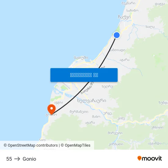 55 to Gonio map