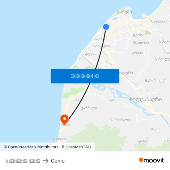 იუსტიციის სახლი to Gonio map