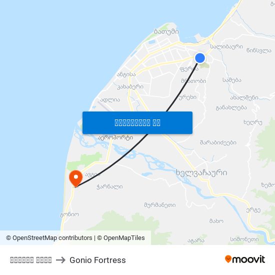 მესხის ქუჩა to Gonio Fortress map