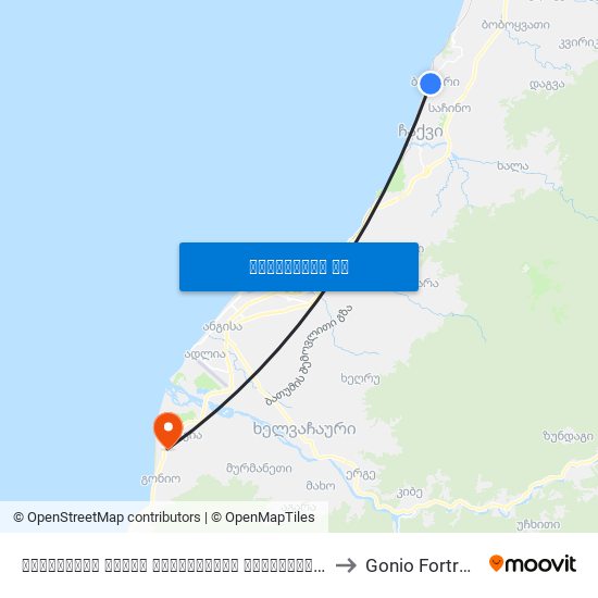 ქობულეთის ქუჩის შესახვევის მოპირდაპირედ to Gonio Fortress map