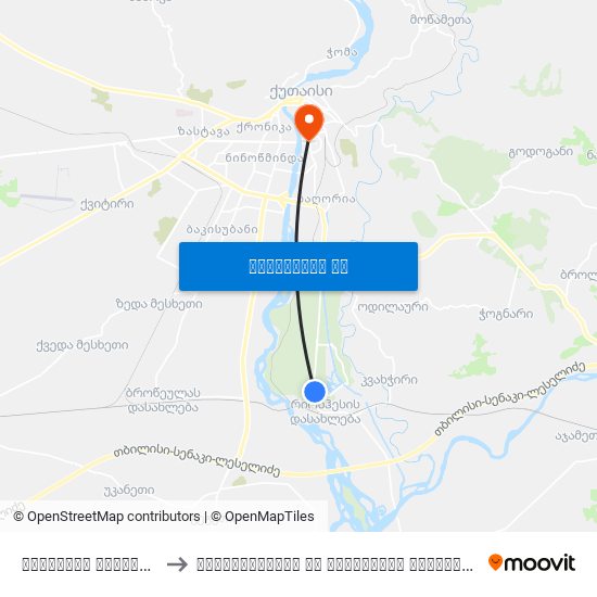 მუხნარის გადასახვევი Mukhnari Trun to ჰუმანიტარული და იურიდიული ინსტიტუტი (Humanitarian And Juridical Institute) map