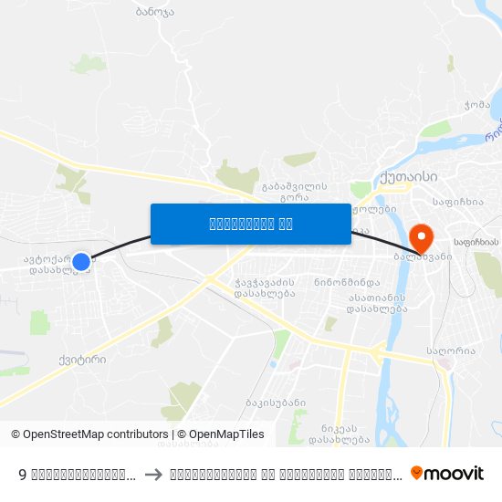 9 ავტომშენებლის ქ. Avtomshenebeli St. to ჰუმანიტარული და იურიდიული ინსტიტუტი (Humanitarian And Juridical Institute) map