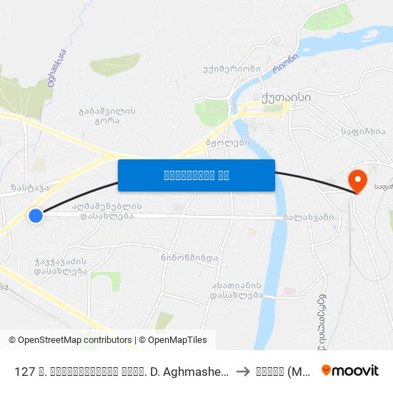 127 დ. აღმაშენებლის გამზ. D. Aghmashenebeli Ave. to მასკი (Maski) map