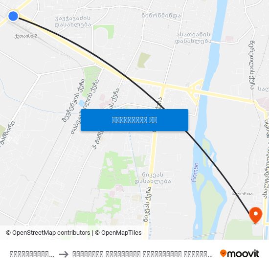 მეტრომარტი Metromart to წერეთლის სახელობის სახელმწიფო უნივერსიტეტი (Tsereteli State University) map