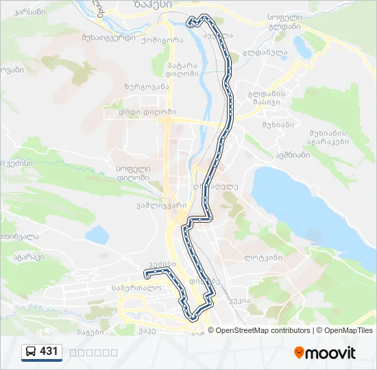 431 Bus Line Map