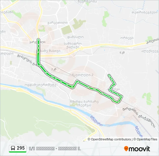 295 Bus Line Map