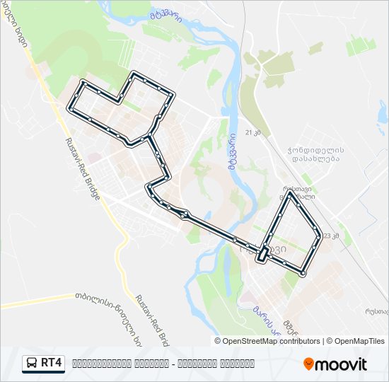 RT4 bus Line Map