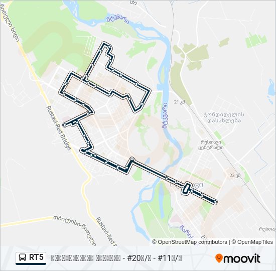 RT5 Bus Line Map