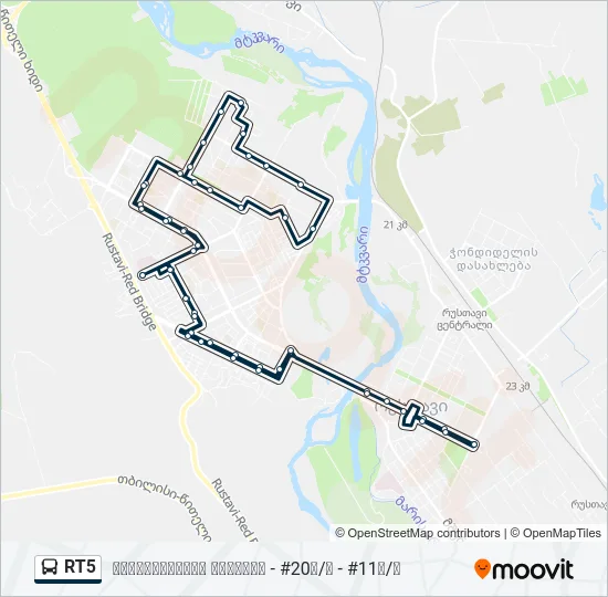 RT5 Bus Line Map
