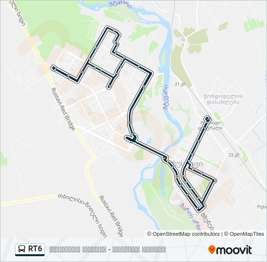 RT6 Bus Line Map