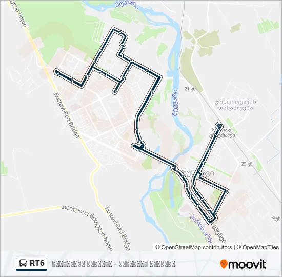 RT6 Bus Line Map